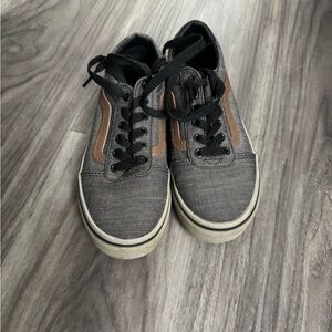 Boy’s Gray and Brown Vans Sneakers